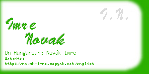 imre novak business card