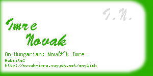 imre novak business card